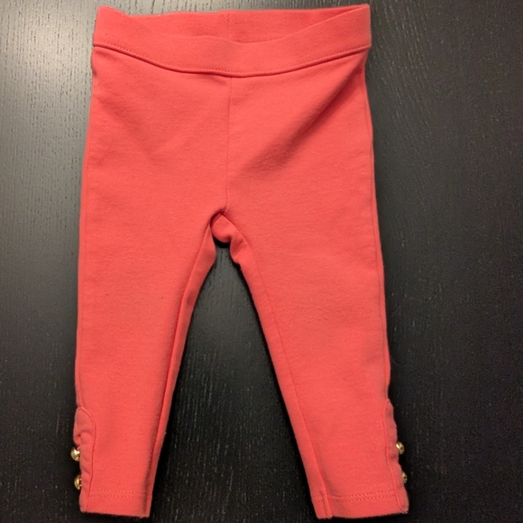 Janie and Jack Other - 3 For $12 Janie and Jack Coral Leggings with Gold Accents
